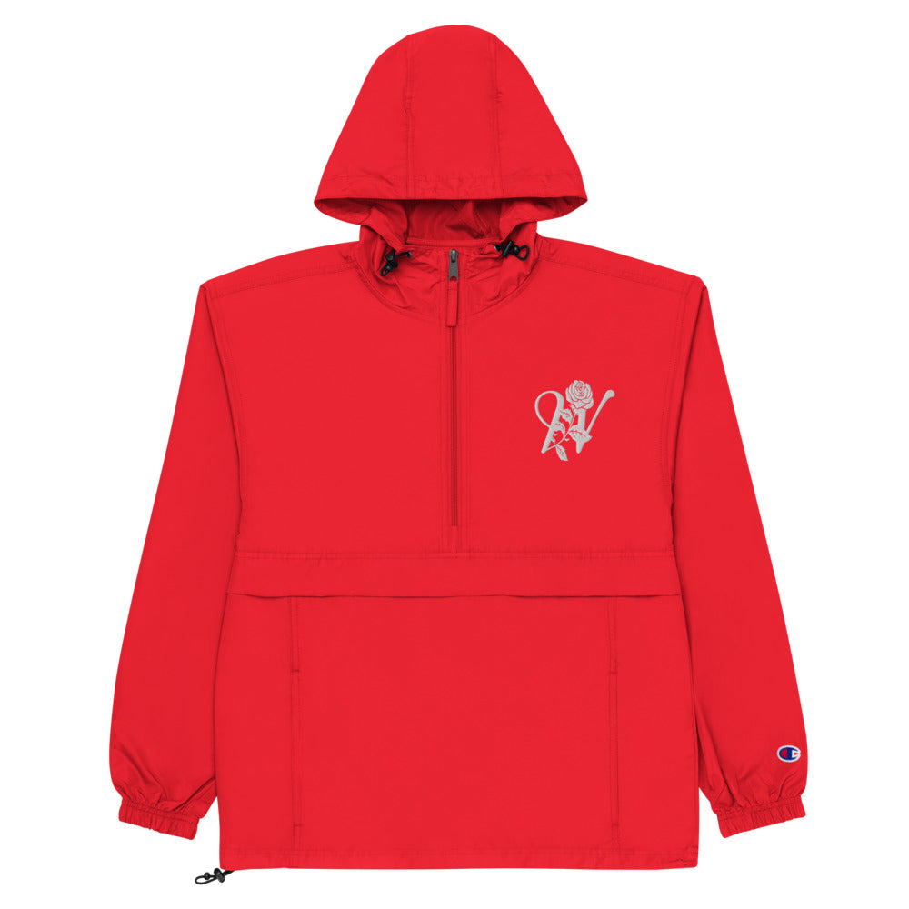 IV LEAGUE X Champion Half-Zip Windbreaker (White Logo